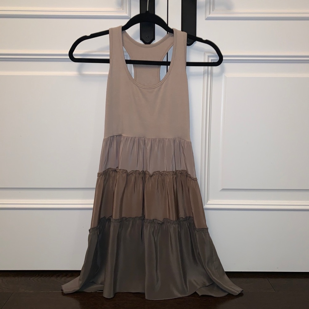 Nude/Brown Racerback Summer Dress